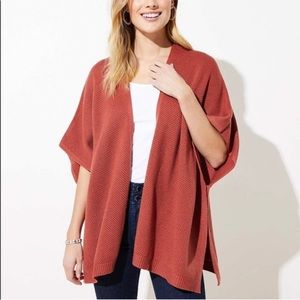 Loft waffle stitch wrap kimono